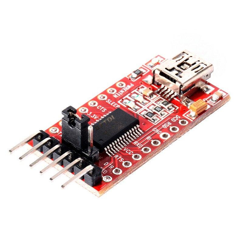 Адаптер FTDI USB-UART FT232RL конвертер Mini-USB в TTL (3.3V/5V) для Arduino, ESP, STM32