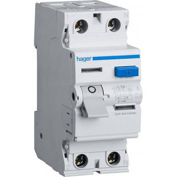 Дифавтомат Hager AD960J 10А 30 мА 6 кА 2 полюси уставка C тип A
