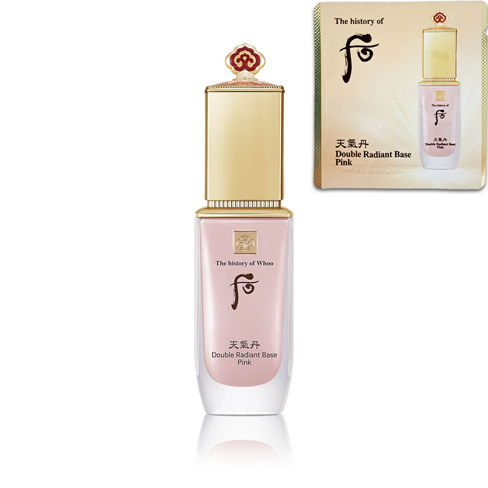 Зволожуюча основа під макіяж з 3D-сіянням The History of Whoo Cheongidan Double Radiant Base Pink 1 ml