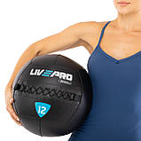 М'яч набивний медичний для кросфіту WALL BALL LiveUp (вага 12кг) LP8103-12, фото 2