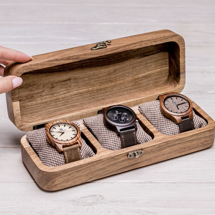 Цільна скринька для аксесуарів наручних годинників Органайзер із гравіюванням