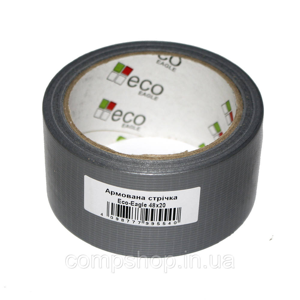 Скотч армований  48мм х 20м, сірий  *Eco-Eagle (код 139056), фото 1