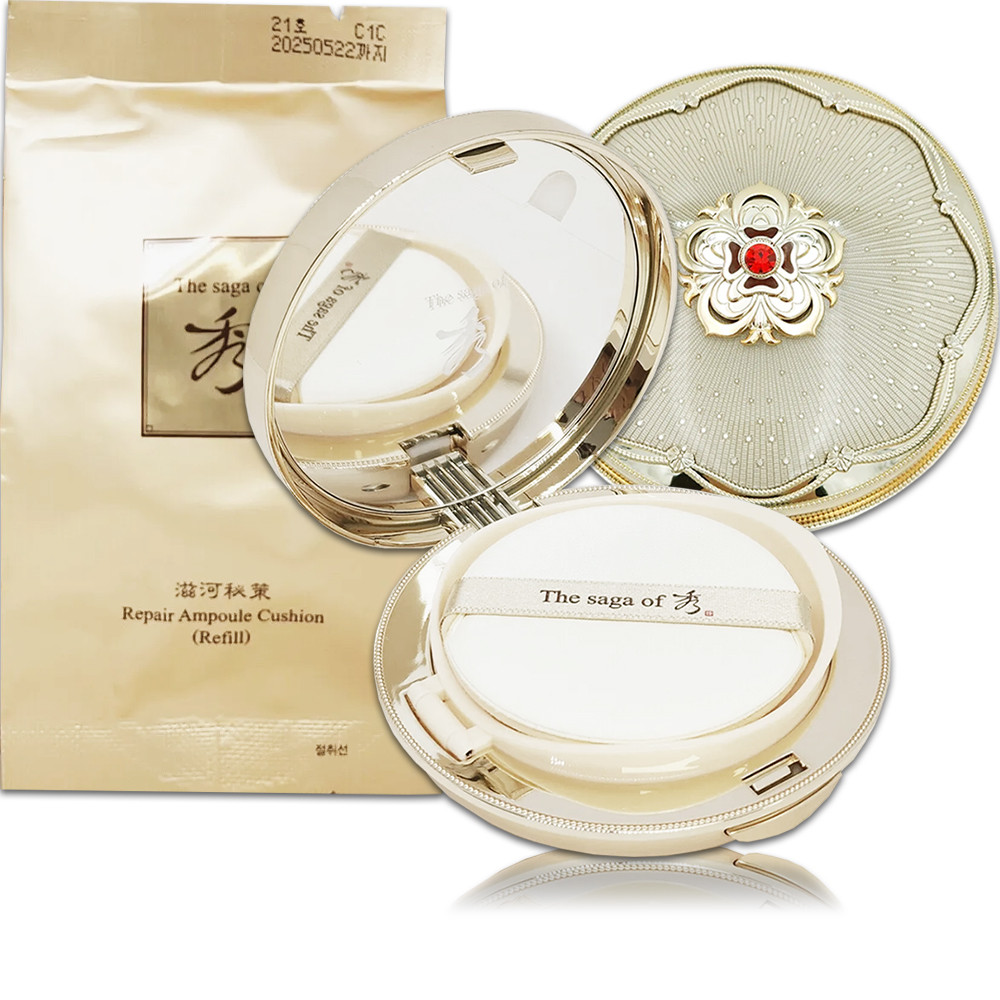 Набір кушонів на основі східної фітотерапії The Saga of Xiu Repair Ampoule Cushion Package SPF50+/PA++