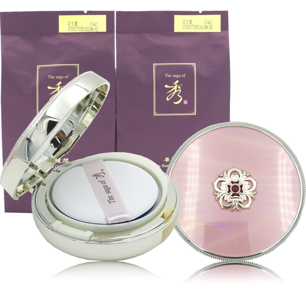 Кушон "Квітуча легенда" The Saga Of Xiu Pink Peony Sunhyeyun Ja Dan Sun Glow Cushion SPF50+/PA+++