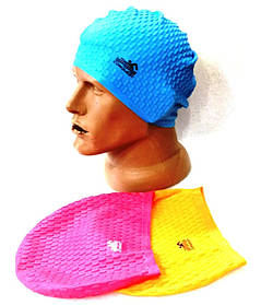 Шапочка для плавання силіконова для довгого волосся