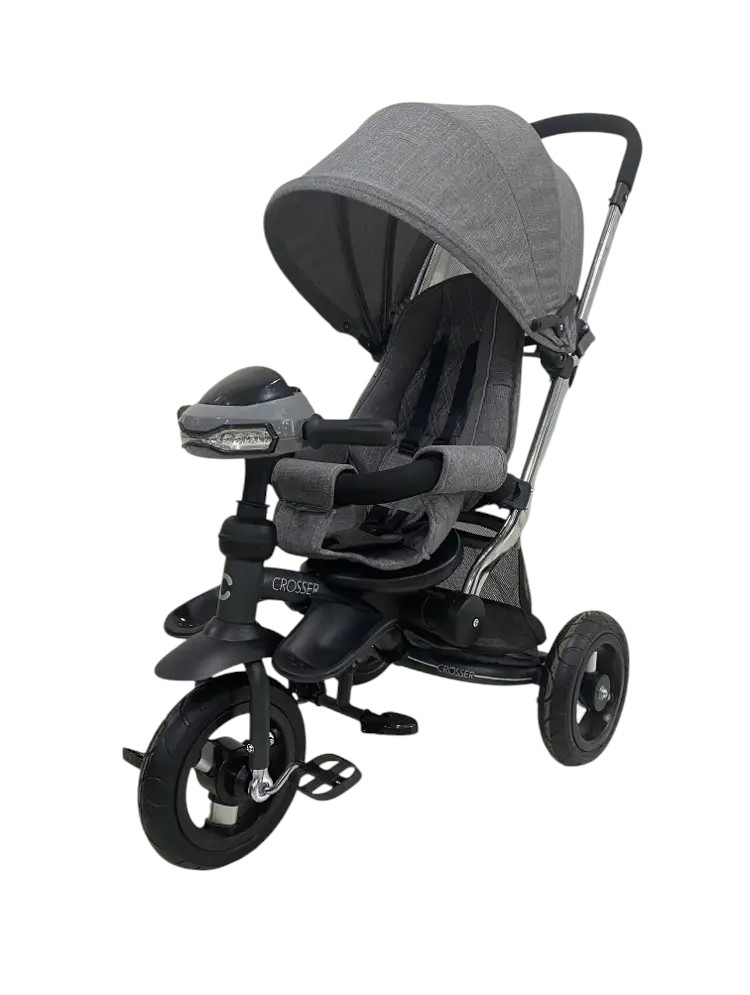 Дитячий триколісний велосипед Crosser T-350 Eco Air New Сірий
