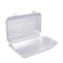 Ланч-бокс зі спіненого полістиролу 270х145х70 мм білий (1/уп/25/шт)