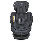 Дитяче автокрісло із системою Isofix від народження до 12 років El Camino Evolution 2 360o Темно-сірий, фото 8