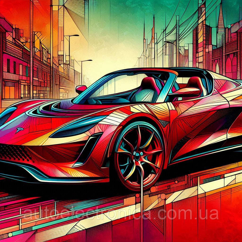 Картина на полотні "Tesla Roadster" | CTR.7.10