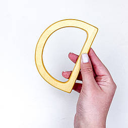 Ручки дерев'яні для сумок натуральні півкільце, 12х8.5 см пара, ручка для сумки напівкругла