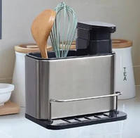 Нажимной кухонный диспенсер органайзер для моющего средства для хранения жидкостей с мочалкой PK-1