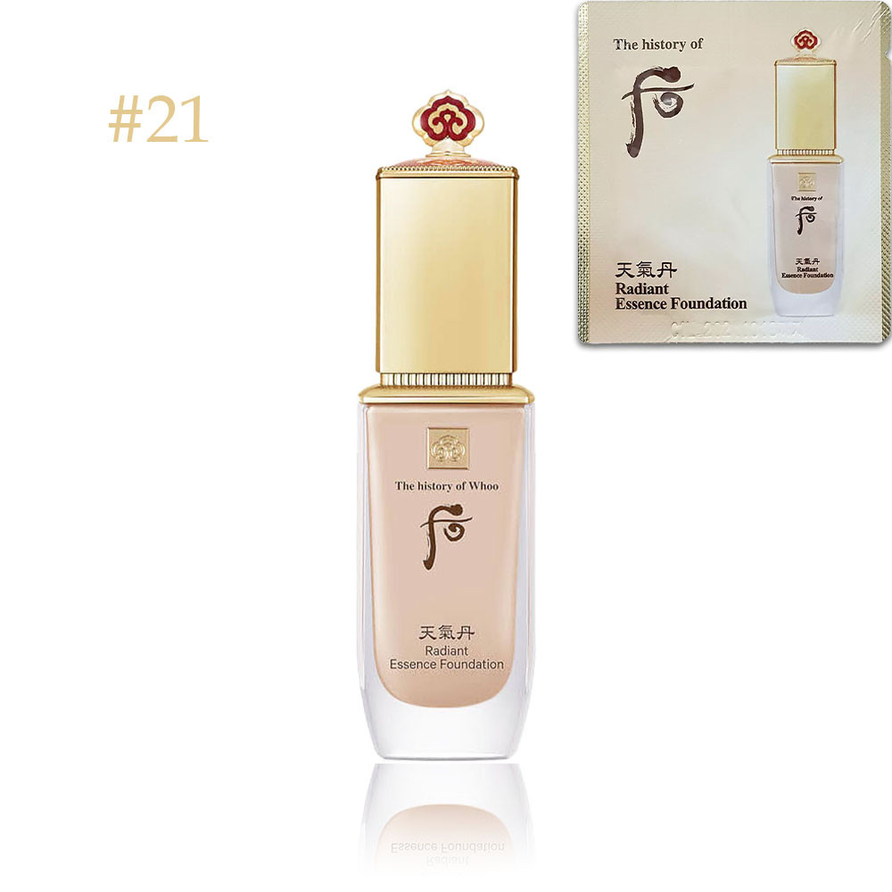 Тональна основа з перлинним та алмазним порошками The History of Whoo Cheongida SPF35/PA++ 1 ml