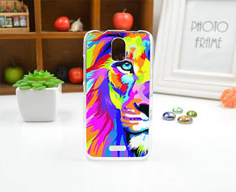 Чохол силіконовий бампер для Huawei Y3 з малюнком Кольоровий лев