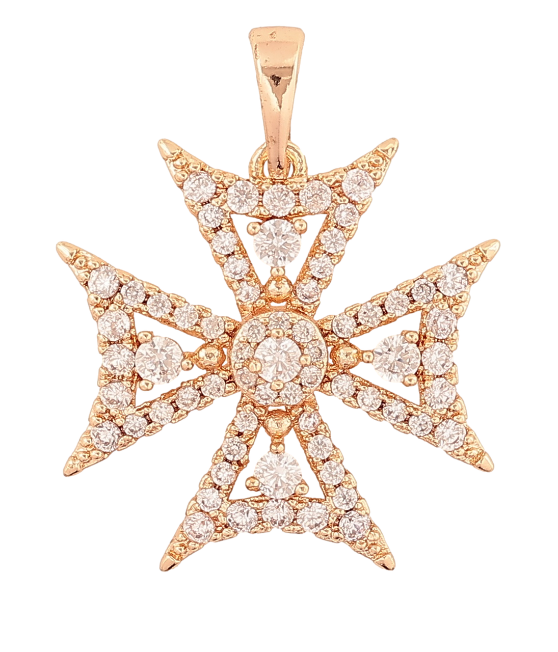 Кулон Xuping M&L Колір 18K «Хрест з візерунком кристалами» для ланцюжка до 6мм, фото 1