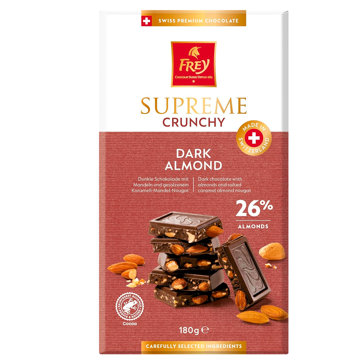 Шоколад чорний з мигдалем Frey Supreme 180 г
