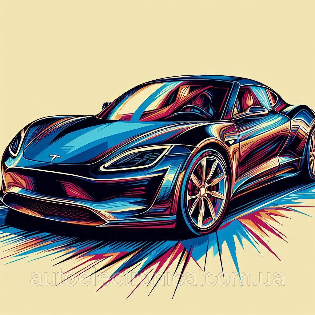Картина на полотні "Tesla Roadster" | CTR.7.18, фото 1