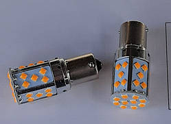 Лампа LED S25 P21W 12v Жовтий поворот Can дуже яскрава