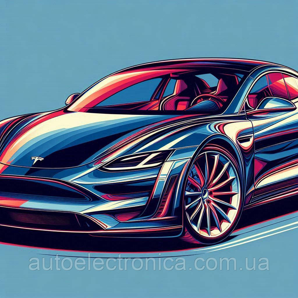 Картина на полотні "Tesla Roadster" | CTR.7.20