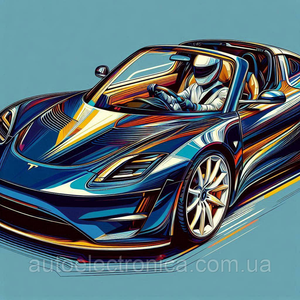 Картина на полотні "Tesla Roadster" | CTR.7.21, фото 1