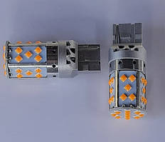 Лампа LED T20 W21W 12v Жовтий поворот Can дуже яскрава