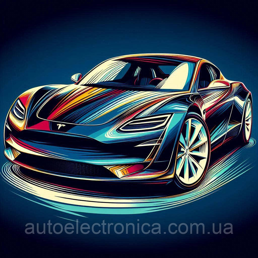 Картина на полотні "Tesla Roadster" | CTR.7.22