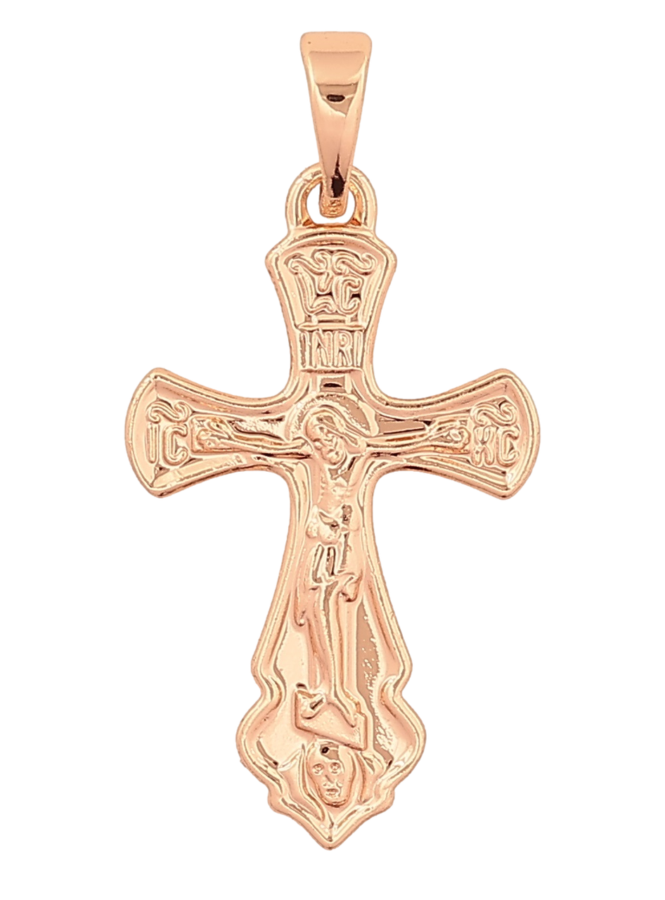 Кулон Xuping M&L Колір 18K «Хрест з Розп'яттям» для ланцюжка до 5мм, фото 1