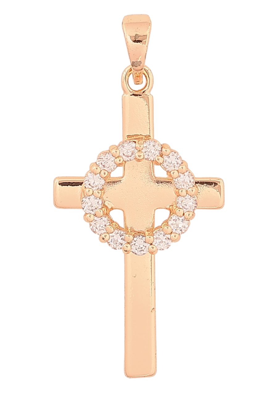 Кулон Xuping M&L Колір 18K «Хрест з кристалами» для ланцюжка до 5мм, фото 1