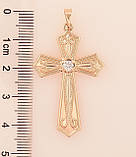 Кулон Xuping M&L Колір 18K «Хрест з кристалом» для ланцюжка до 5мм, фото 2