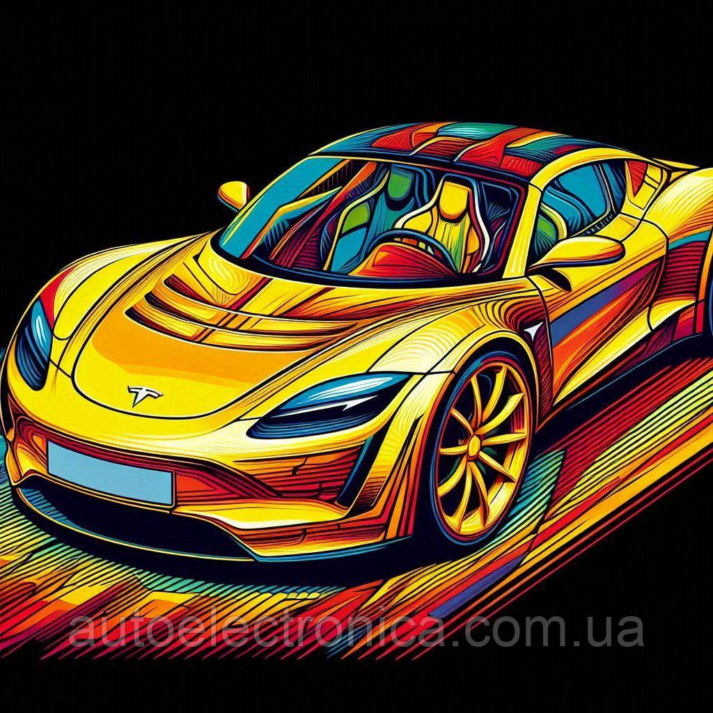 Картина на полотні "Tesla Roadster" | CTR.7.31