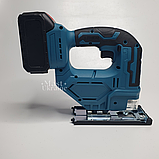 Лобзик акумуляторний 24В 650Вт з 2 акумуляторами у кейсі, бездротовий електролобзик Синій DN-82, фото 6