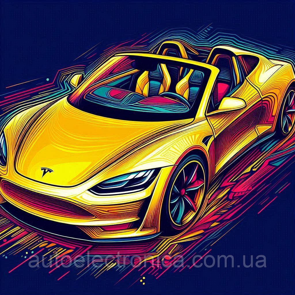 Картина на полотні "Tesla Roadster" | CTR.7.35