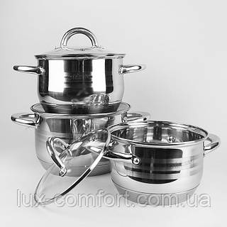 Набор кастрюль 6 пр. Basic Maestro MR-3513-6M - Lux-Comfort