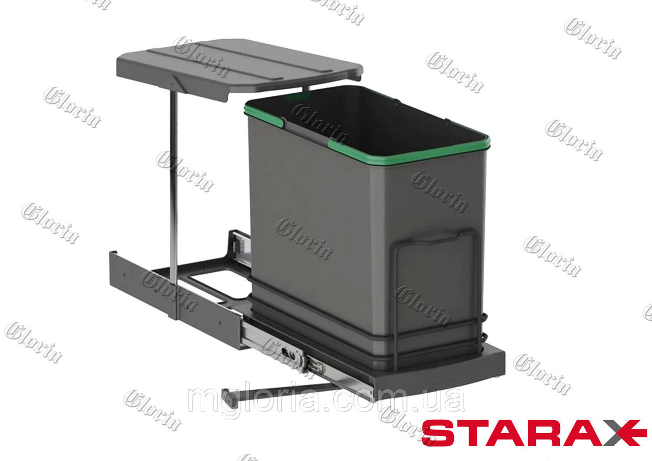 Відро для кухні висувне Starax S-2571-А антрацит 24 л