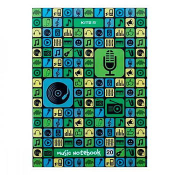 Зошит для нот А4 Kite Vinyl 20аркушів K24-404