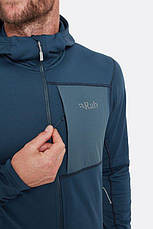 Чоловіча флісова кофта Rab Superflux Hoody, Tempest Blue, L (QFG-13-TMB-LRG), фото 4
