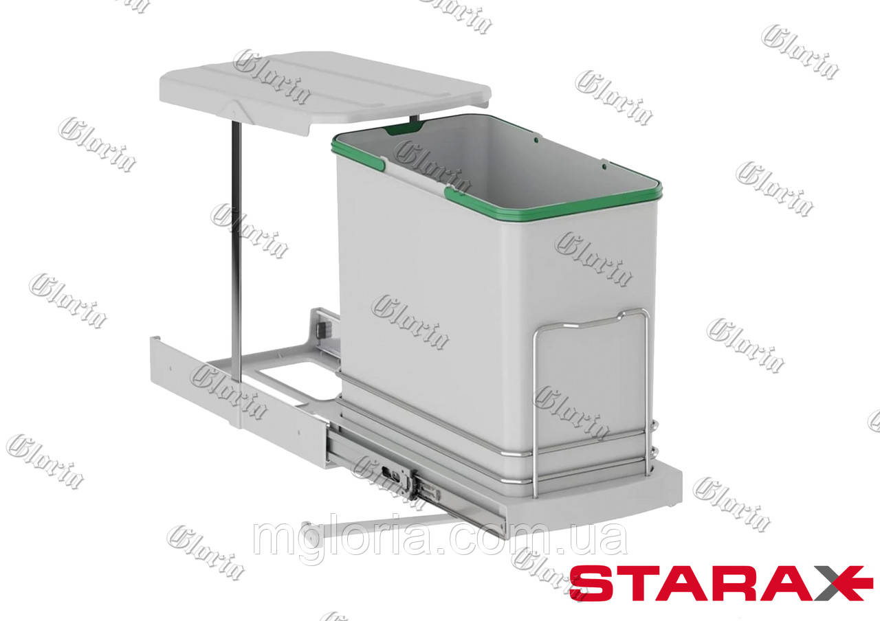 Відро для кухні висувне Starax S-2571-G сіре 24 л
