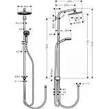 Душова система Hansgrohe Crometta S 240 1jet Showerpipe Reno (27270000), хром, фото 3