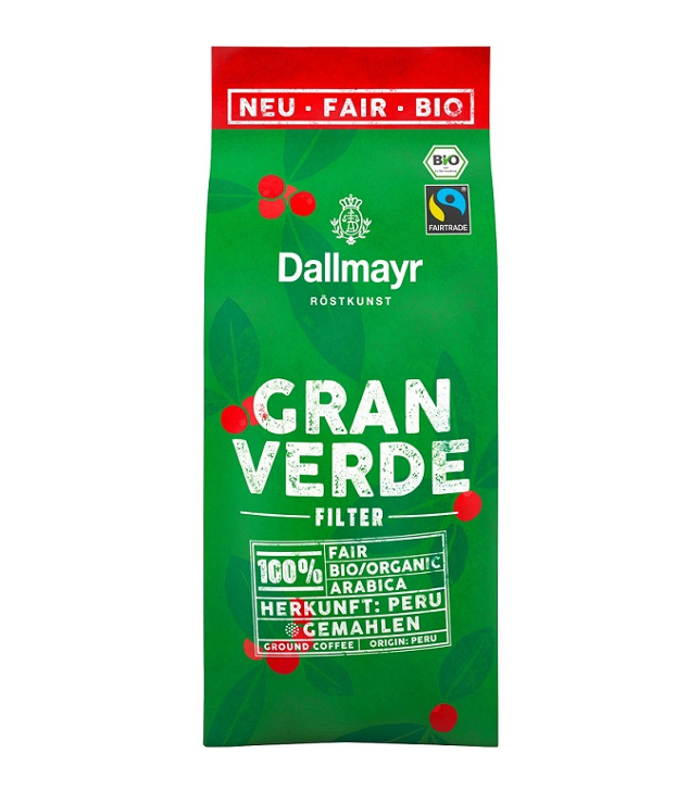 Кава мелена Dallmayr GRAN VERDE BIO FILTER, 220 г