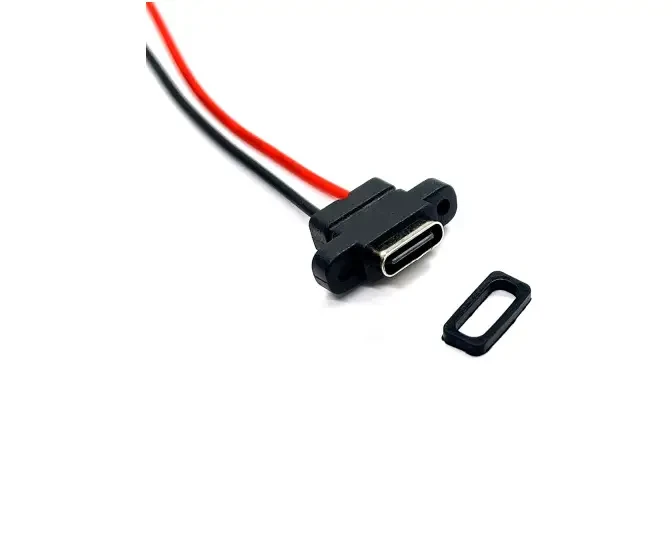 Гнездо USB type C, 2-х конт., с кабелем