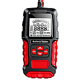 Інтелектуальний тестер акумуляторних батарей, тестер АКБ Foxsur NEW 12 В/24 В 3-200 А/год, фото 3