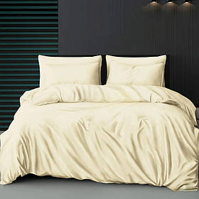 Постільна білизна Євро 200х220 однотонна молочна (890507-3) Бавовняний Ранфорс