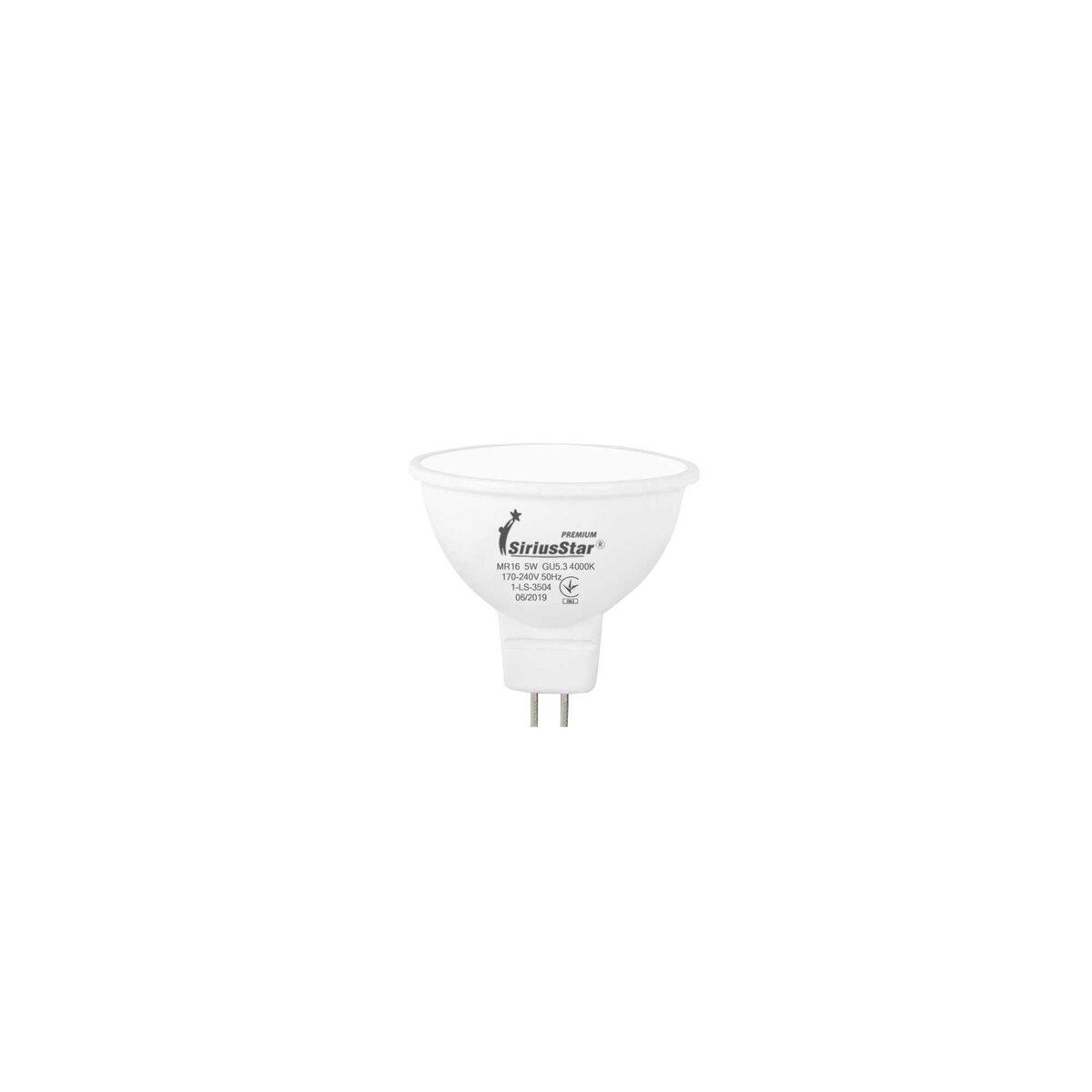 Світлодіодна лампа SIRIUSSTAR 3504 MR16 220 V 5 W 4000 K- GU5,3