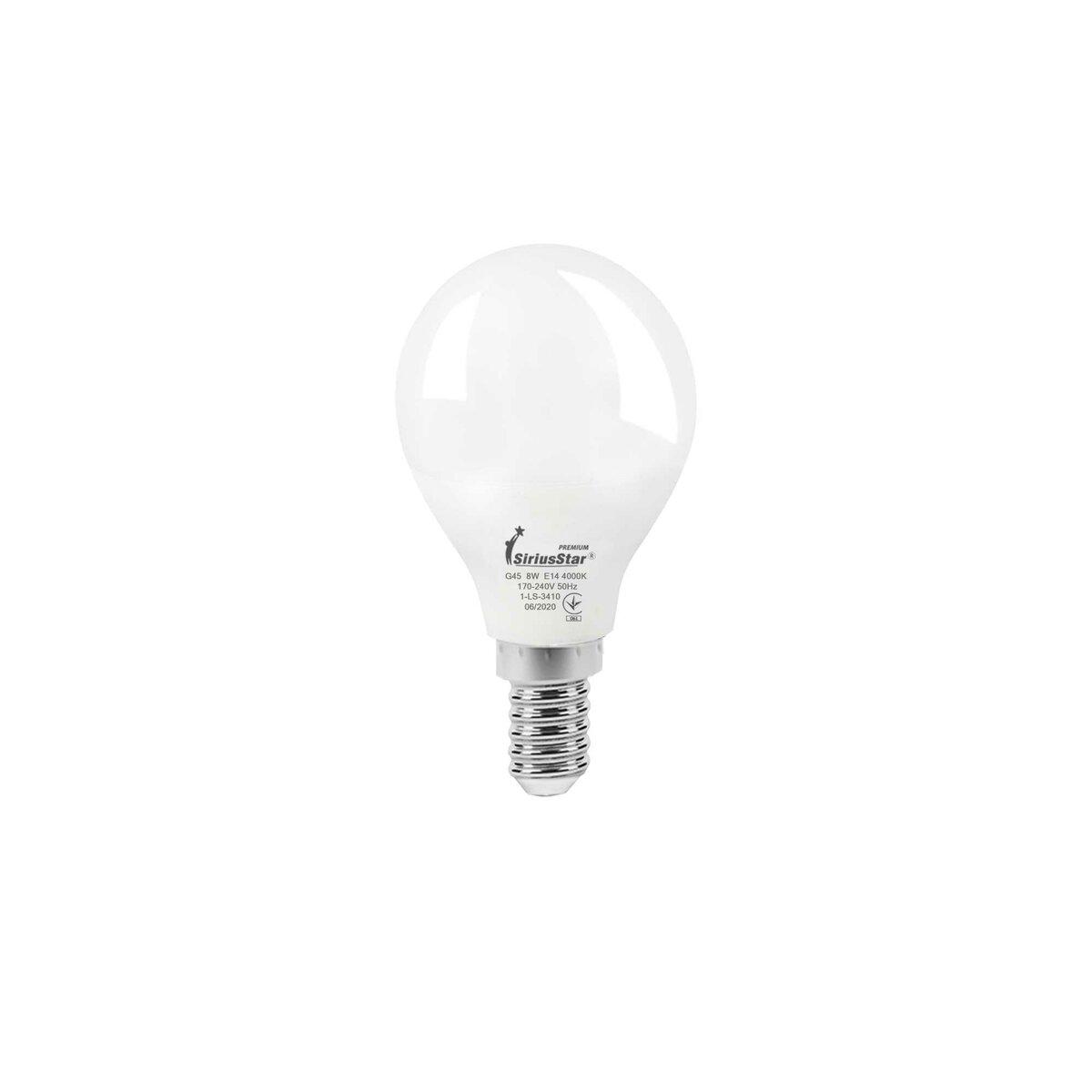 Світлодіодна лампа SIRIUSSTAR 3410 G45 8W-4000K-E14
