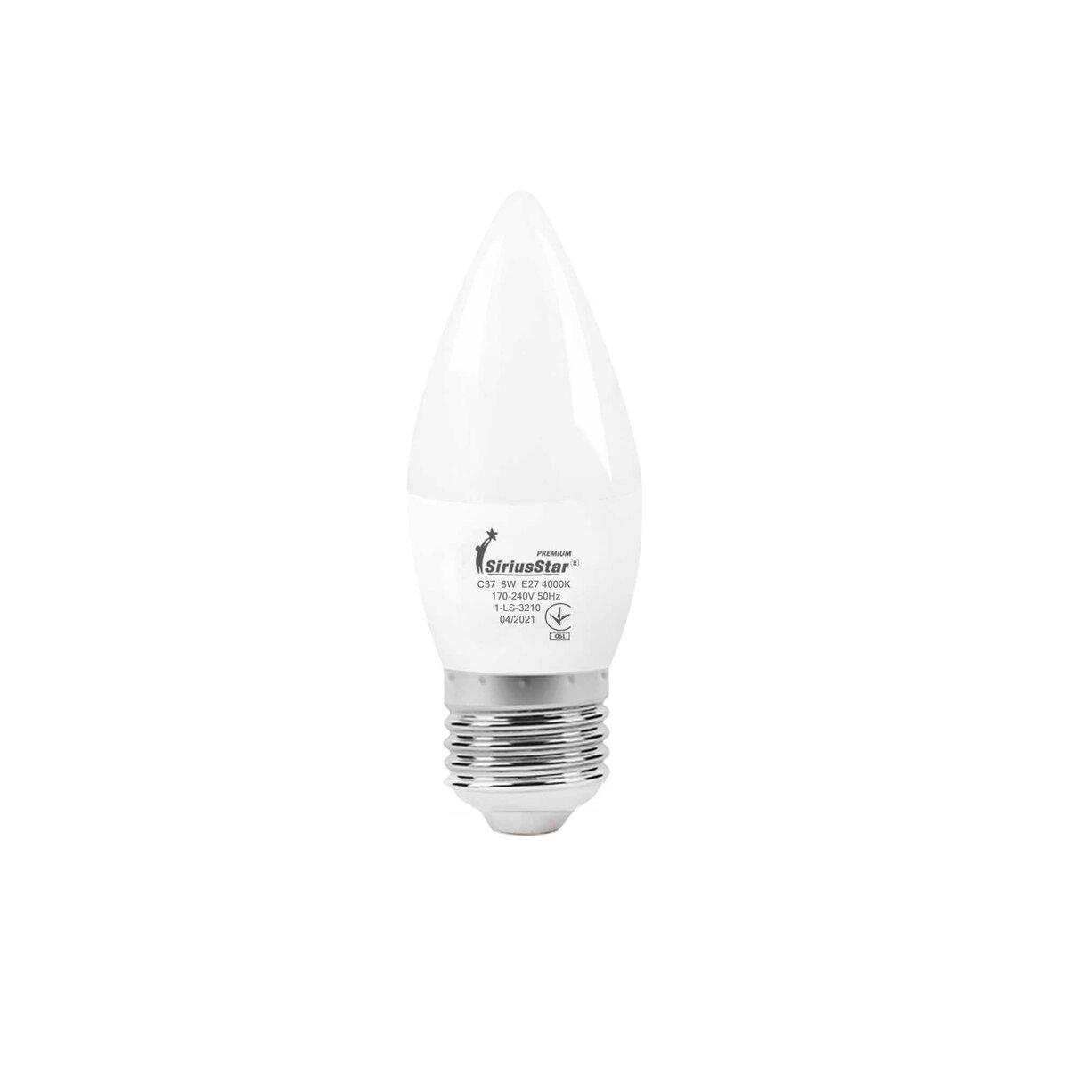 Світлодіодна лампа SIRIUSSTAR 3210 C37 8W-4000K-E27