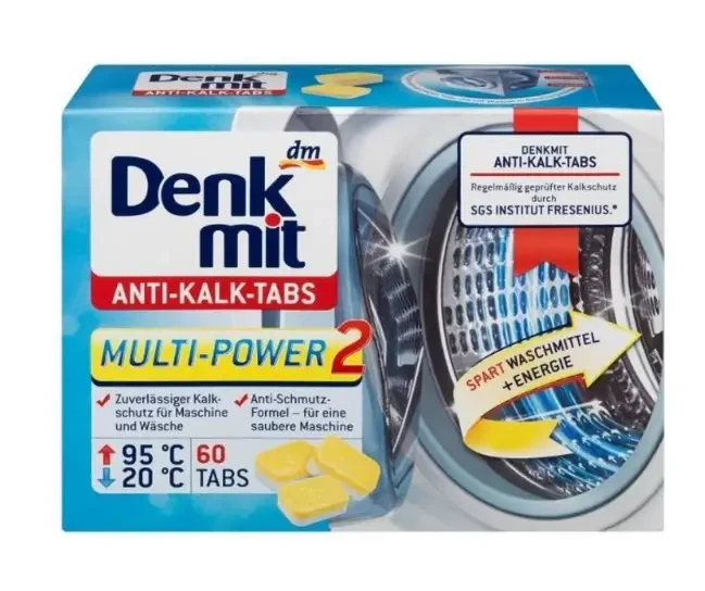 Таблетки Denkmit для чищення пральних машин від накипу, 60 шт., фото 1