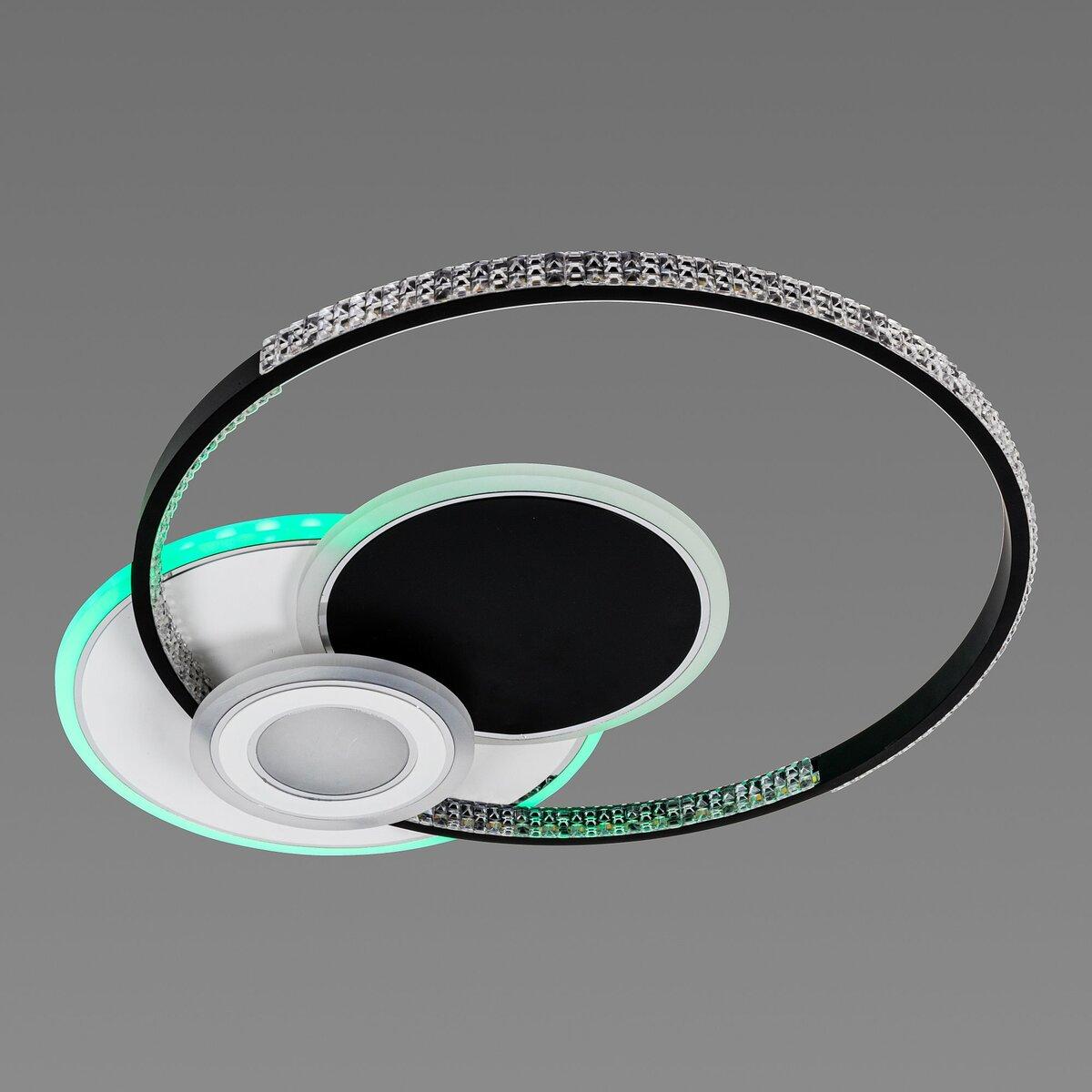 Люстра світлодіодна акрилова Sirius C7117/550 WH+BK (RGB) 96W+8W