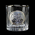 Набір келихів для віскі серії "Рибалка" з декоративними накладками зі срібла, золота, платини, фото 5
