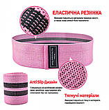 Набір тканинних фітнес резинок Hip Resistance Band з навантаженням 8, 22, 32 кг., фото 9