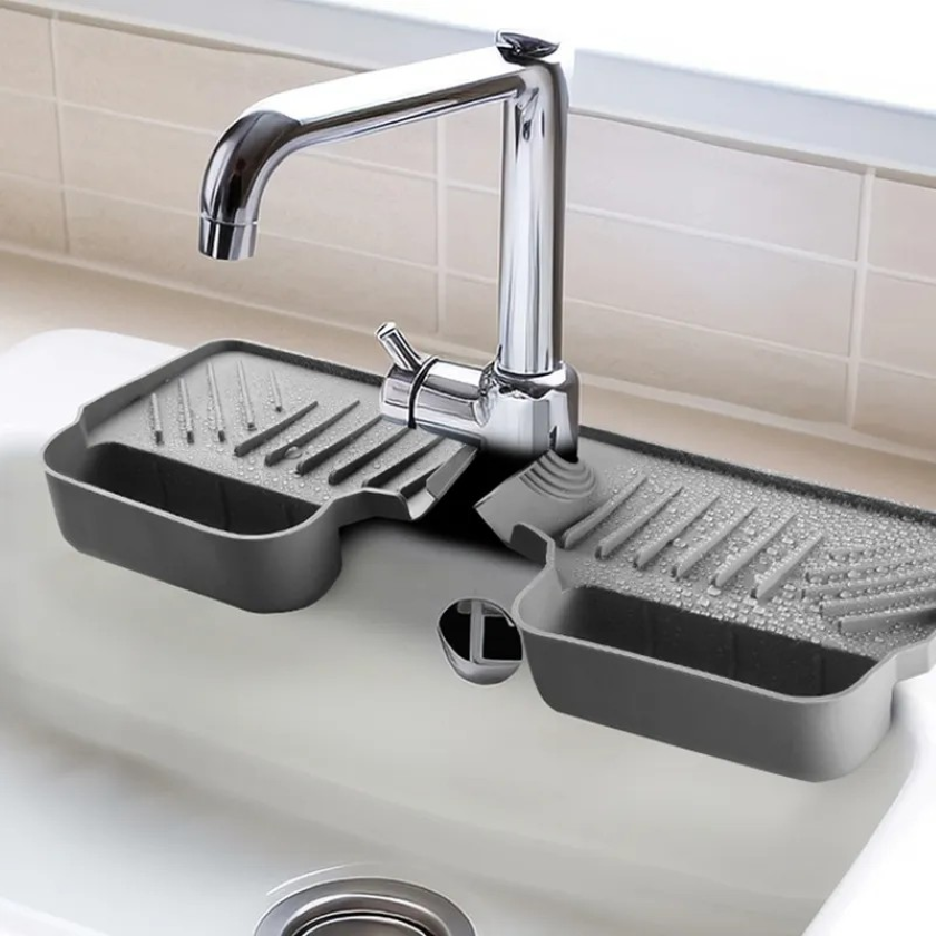 Силіконова насадка-бризговик на змішувач для раковини Drain Pan, фото 1