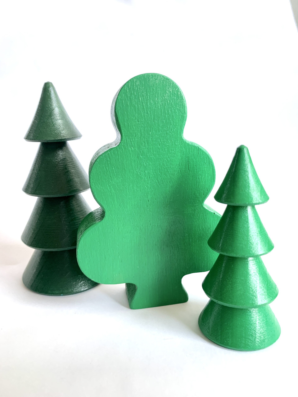 Деревʼяні фігурки Дерева 3шт в наборі, фото 1